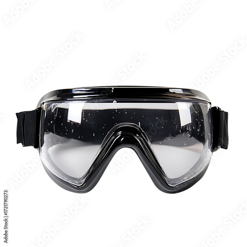 Sleek Black Protective Goggles Headgear png