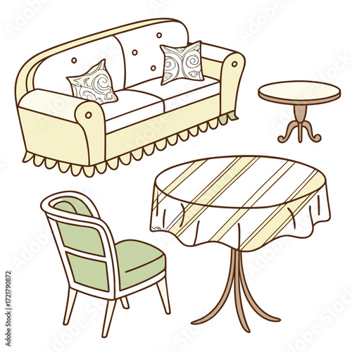 bed and furniture