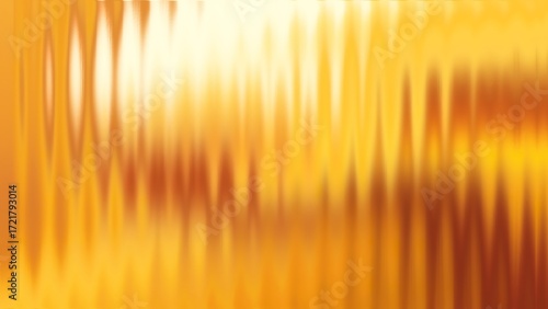 Golden yellow abstract background with vertical rippling light and shadow effects orange