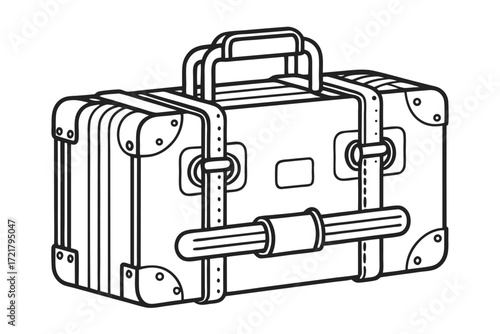 Travel suitcase designed with a vintage style for adventurous journeys and memories created along the way
