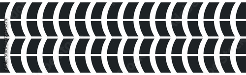 Panoramic texture background car tire on white background - Vector illustration