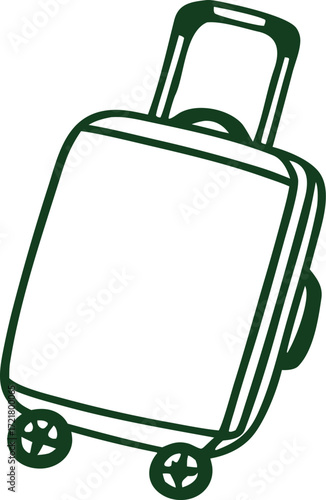 hand drawn illustration of a suitcase