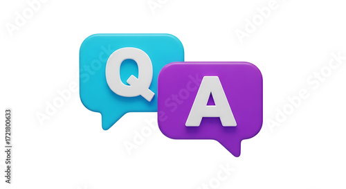 Questions and answers chat bubbles communication concept