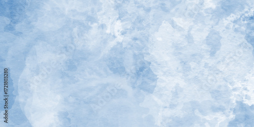 Blue pastel marble watercolor texture background,  blue watercolor texture surrounding with various clouds or fog,white backdrop concrete texture,top counter top-view of natural tiles stone in luxury,