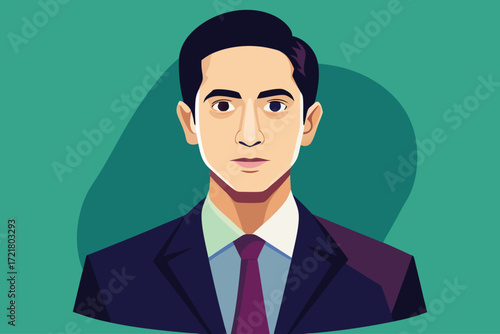 Business professional with a confident expression against a solid background