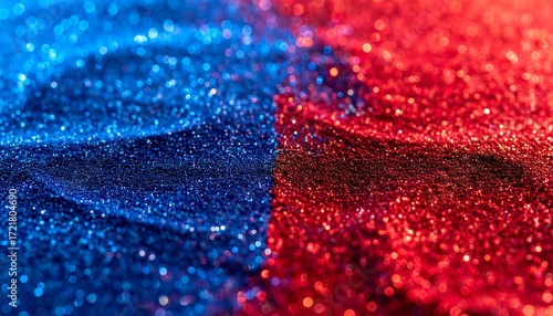 Vibrant blue and red glitter texture