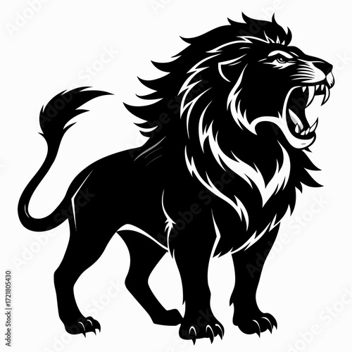 black lion head