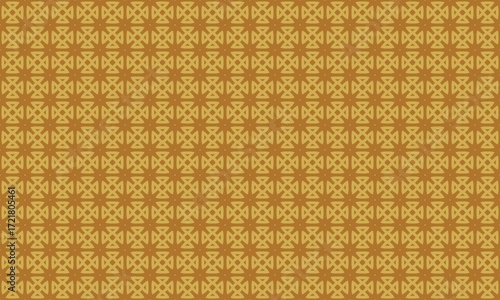 Repeating pattern of geometric shapes in shades of brown creating a textured background design