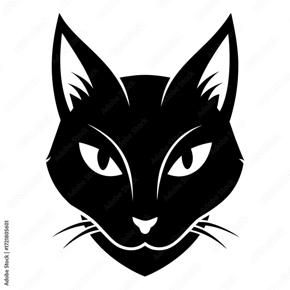 Obraz premium black cat head