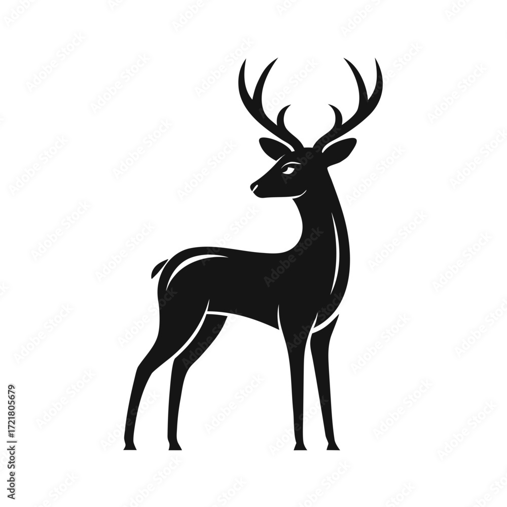 Obraz premium deer silhouette vector