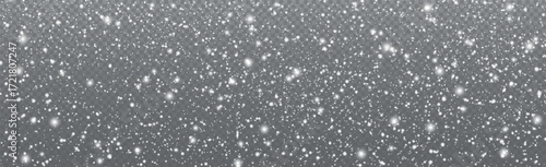 White falling snow on transparent background