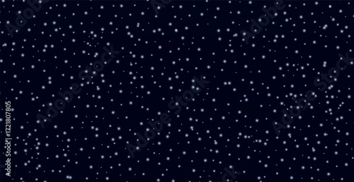 White falling snow on transparent background