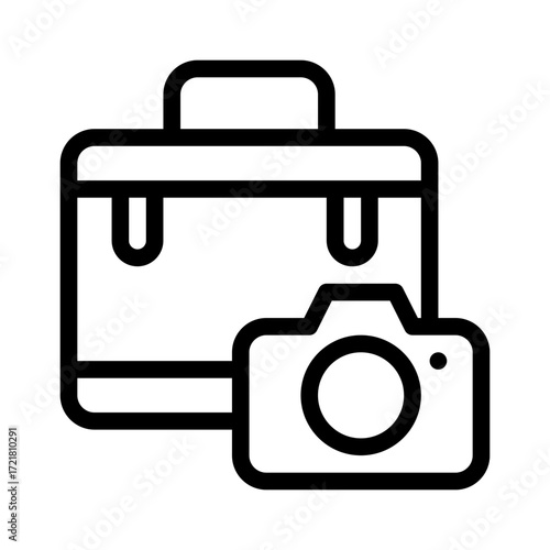 travel blogger line icon, travel blogger vector outline symbol for apps, websites, and UI design