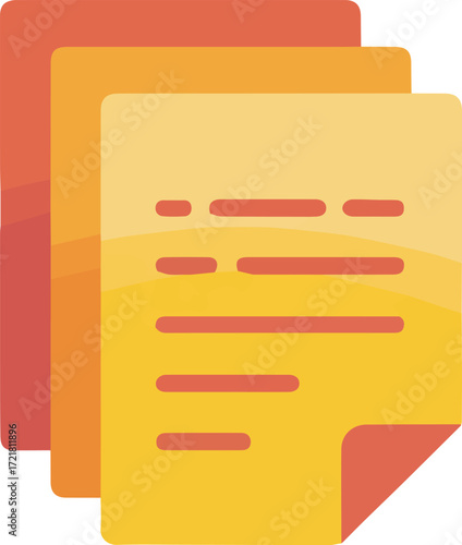 Illustration of stack of sticky notes, representing reminders or tasks
