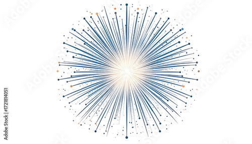 A vibrant, radiating firework explosion against a black background