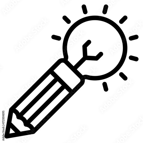Creative writing icon vector illustration