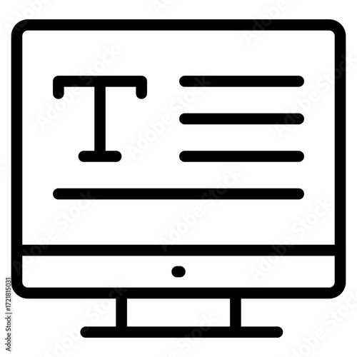 Computer text icon vector illustration