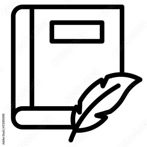 Author icon vector illustration