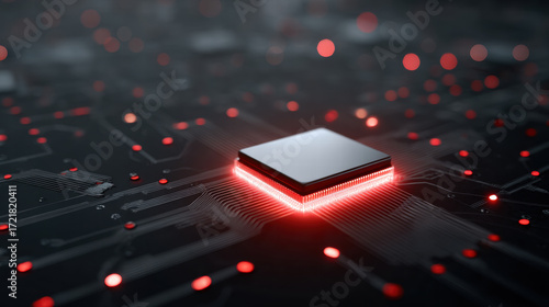 Ai chip companies in iot ecosystem power innovation with advanced microchip technology and glowing circuit board connections