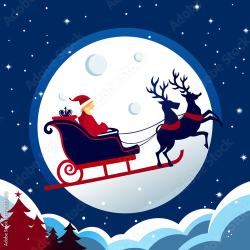 Christmas decorations set with fir branch, bow, snowflake, and bauble