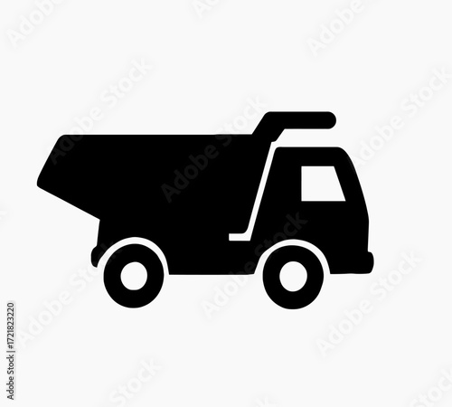 Silhouette of Dump Truck