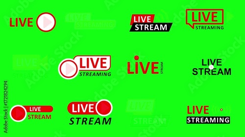 Live Streaming Vector Blinking Effect Green Screen Effect