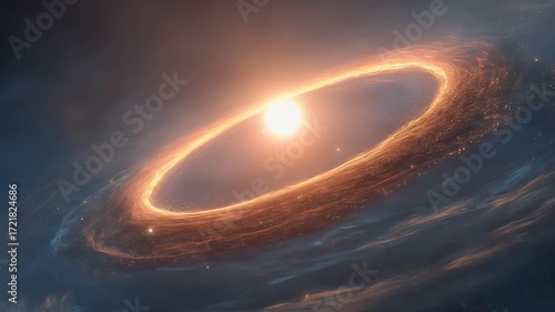 Cosmic ring encircles a blazing star