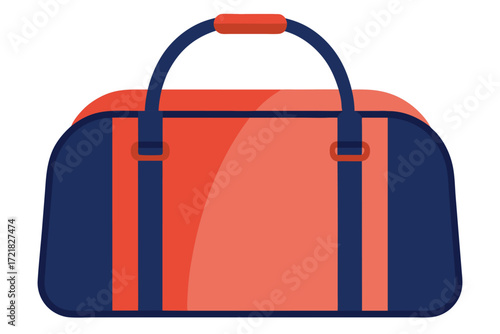 Stylish red and navy travel bag designed for weekend getaways and sports activities