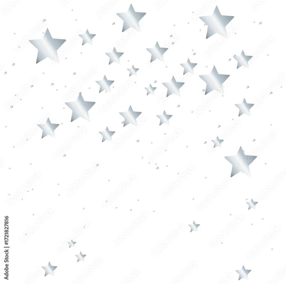 Obraz premium Starry Sky Background with Silver Stars