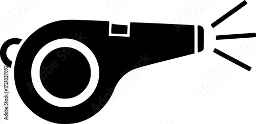 whistle referee icon vector illustration
