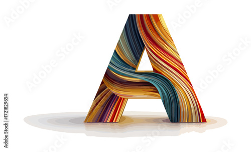 Colorful capital letter a design