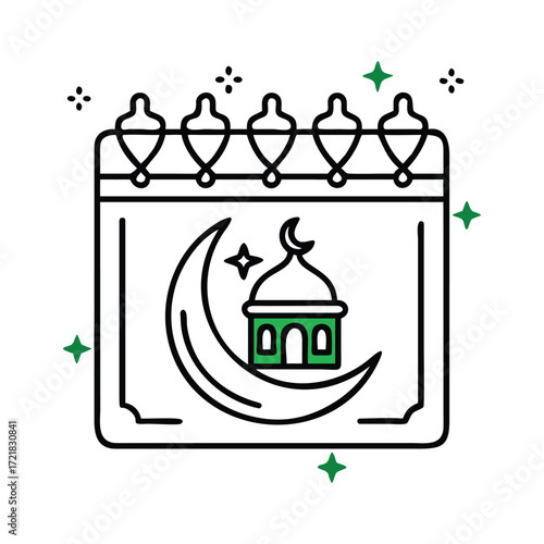 Milad-un-nabi celebration honoring prophet muhammad's birth with islamic art