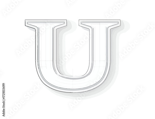 Capital letter u design