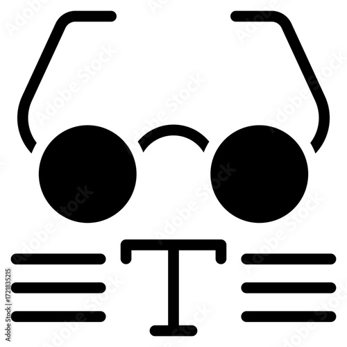 Glases icon glyph style vector illustration