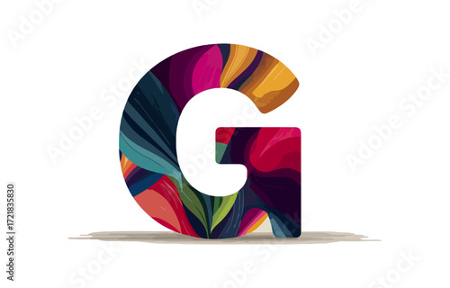 Colorful capital letter g design