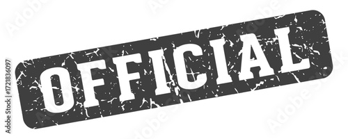 official rectangular sign. official stamp