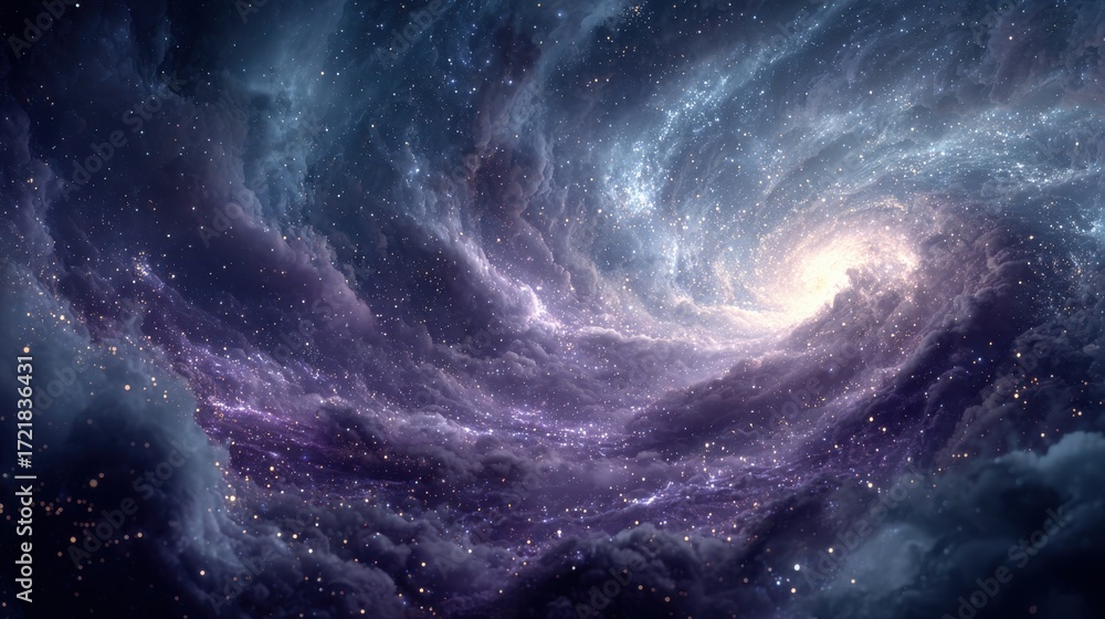 Obraz premium Swirling Vortex of Deep Cosmic Energy in Stunning Universe Scene