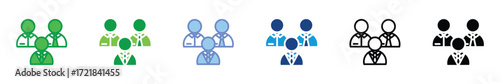 Career Growth Icon Set – Professional Development, Business Team, Job Opportunities, Corporate Success
