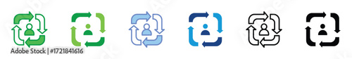 Consistency Icon Set – Business Process, Workflow Management, Continuous Improvement, Corporate Strategy