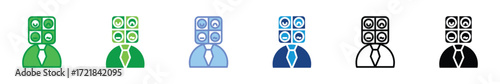Personality and Emotion Icon Set – Business Character, Mood, Feelings, Human Traits, Expression