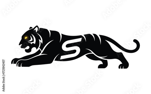 Vectorized tiger for commercial print, sketch, drawing and decoration.