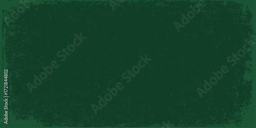 Old vintage green chalkboard wall with grunge texture is a blank school background for your design or illustration