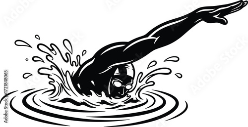 Master Freestyle Swimming Techniques Fast A Hands Drawing Illustration