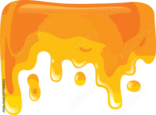 Dripping golden honey with bright yellow highlights