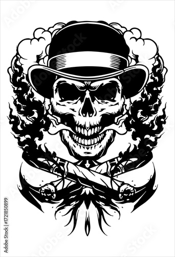demon skull smoke chigaret