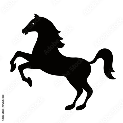 Galloping Horse Silhouette Vector Art
