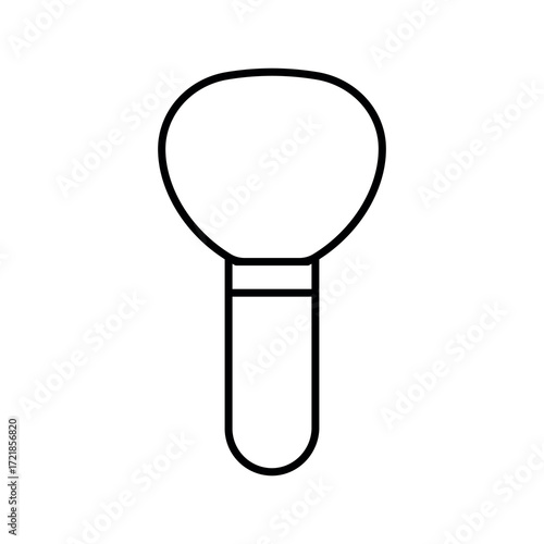 
An illustration of a black icon of makeup and beauty salon supplies on a white background