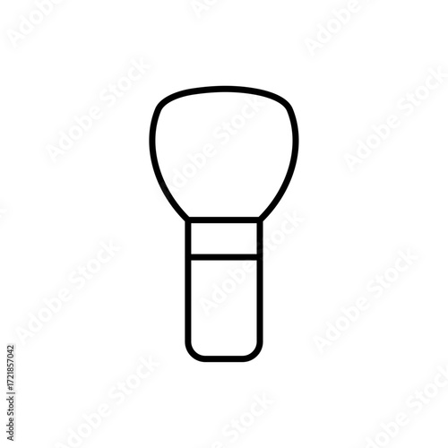 
An illustration of a black icon of makeup and beauty salon supplies on a white background