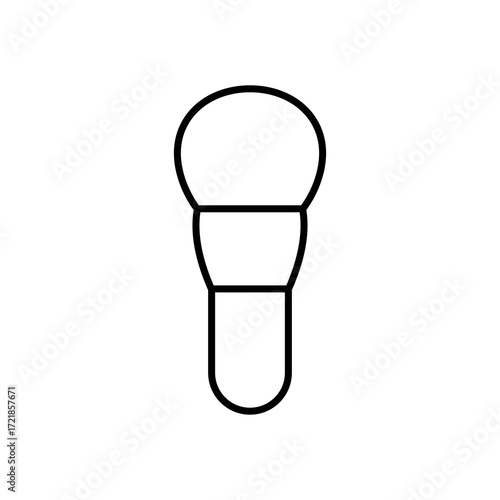 
An illustration of a black icon of makeup and beauty salon supplies on a white background