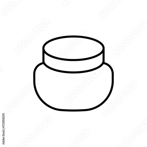 
An illustration of a black icon of makeup and beauty salon supplies on a white background